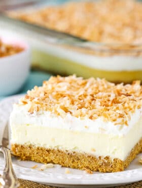 close up image of Easy Coconut Cheesecake