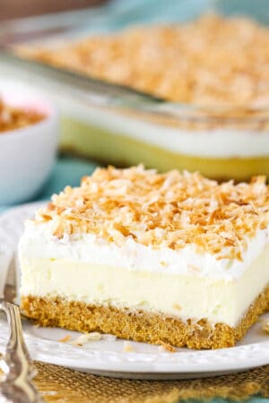 close up image of Easy Coconut Cheesecake