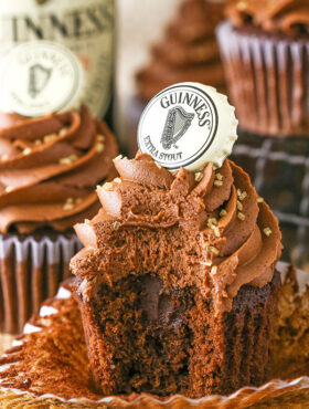 image of inside of Guinness Chocolate Cupcakes