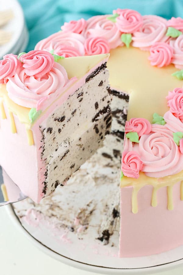 Tutorial: A beautiful OREO ice cream cake decorated for Mothers Day!