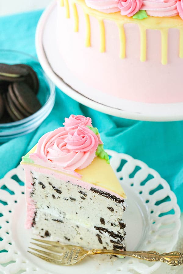 Tutorial: A beautiful OREO ice cream cake decorated for Mothers Day!