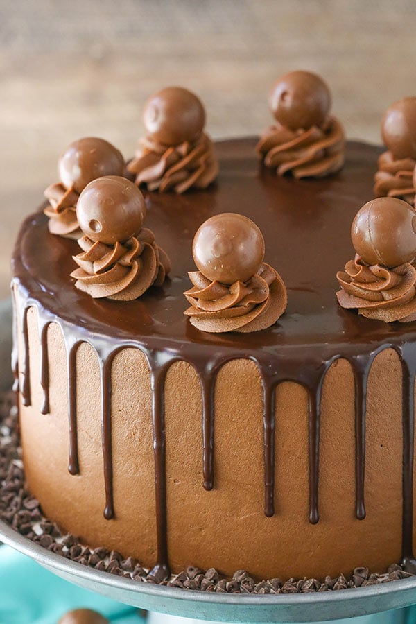 decorated Drunken Chocolate Truffle Cake