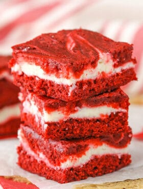 image of Red Velvet Swirl Cheesecake Brownies