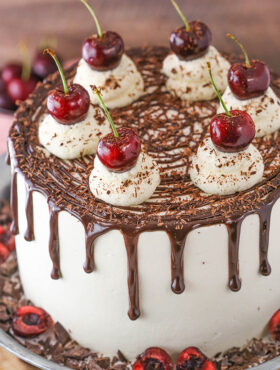 overhead image of Black Forest Cake