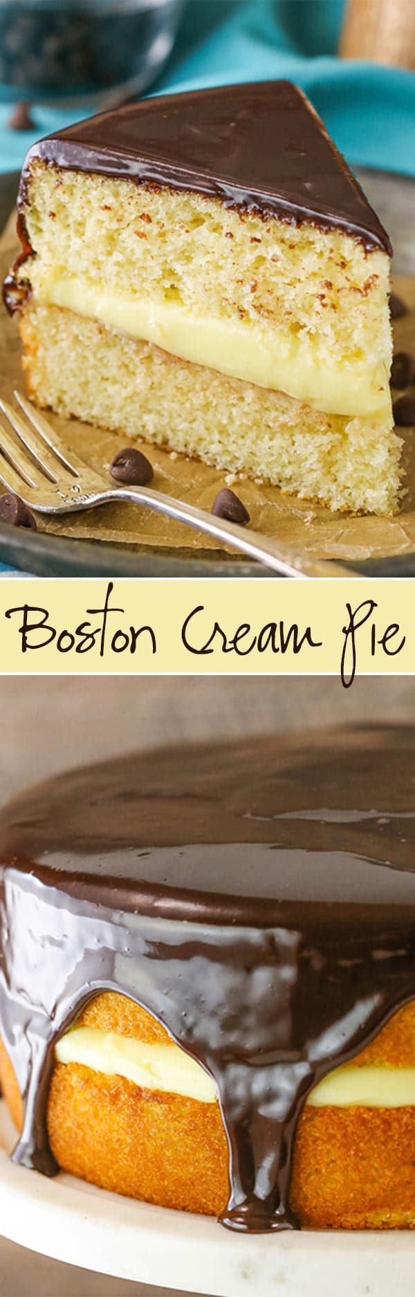 collage of Boston Cream Pie