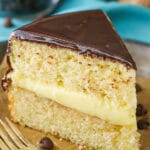 close up image of Boston Cream Pie slice