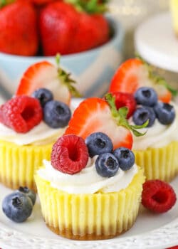 image of Mini Cheesecakes on plate