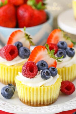 image of Mini Cheesecakes on plate