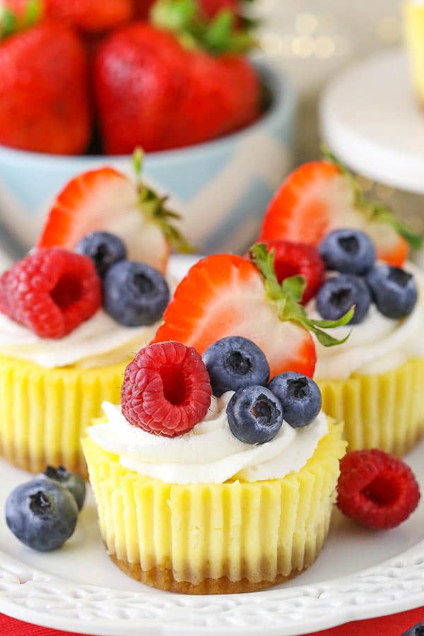 Mini Cheesecakes - smooth, creamy and full of vanilla flavor!