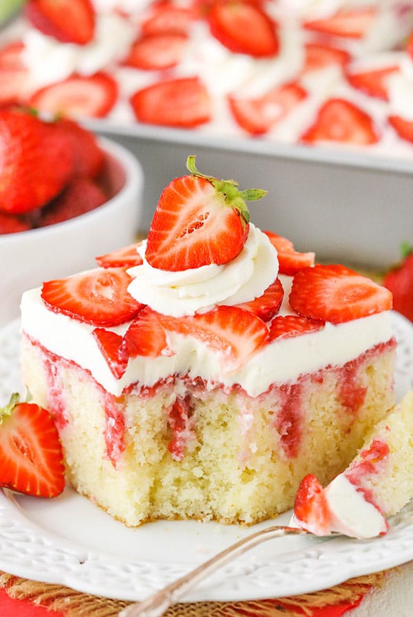 Best Strawberry Poke Cake