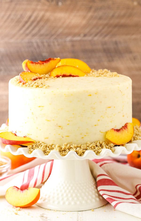 Brown Sugar Layer Cake with Peach Filling recipe