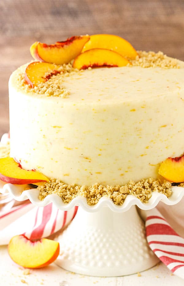 Favorite Brown Sugar Layer Cake with Peach Filling