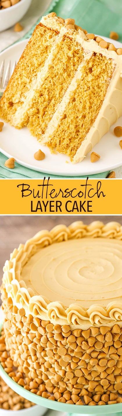 Butterscotch Cake collage