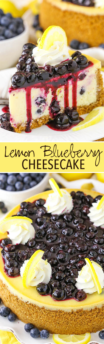 Lemon Blueberry Cheesecake collage