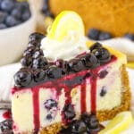 image of Lemon Blueberry Cheesecake slice