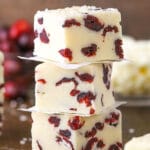 White Chocolate Cranberry Fudge Recipe | Easy + Quick Christmas Treat