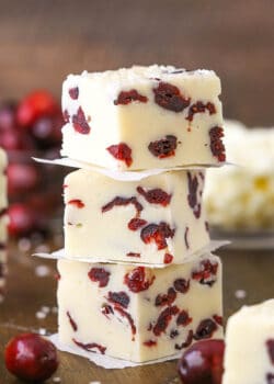 White Chocolate Cranberry Fudge Recipe | Easy + Quick Christmas Treat