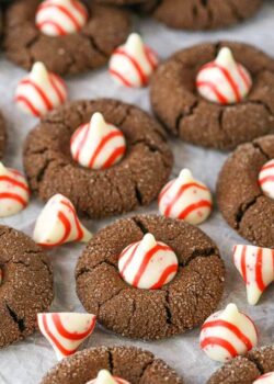 Chocolate Thumbprint Cookies for Christmas