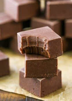 image of Quick and Easy Chocolate Fudge with bite