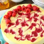 Raspberry Goat Cheese Cheesecake Recipe | Easy Swirl Cheesecake