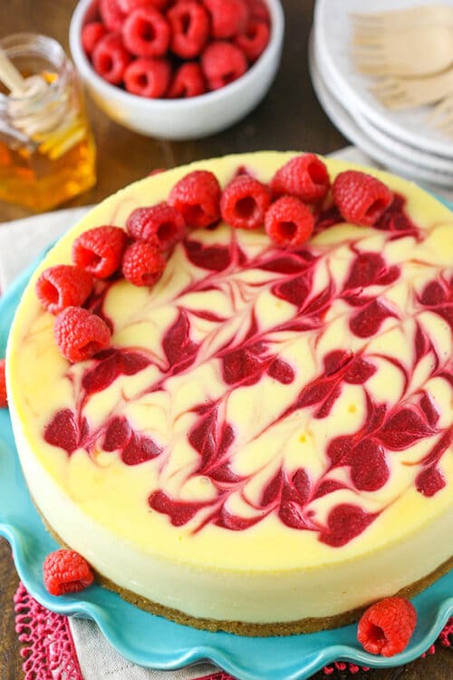 Raspberry Goat Cheese Cheesecake Recipe Easy Swirl Cheesecake