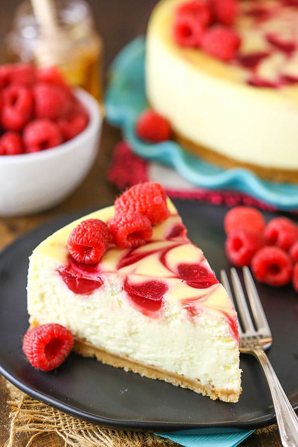 slice of cheesecake on plate