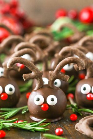 image of Easy Reindeer Cookie Balls