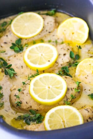 Slow Cooker Creamy Lemon Butter Chicken | Easy Crock Pot Chicken