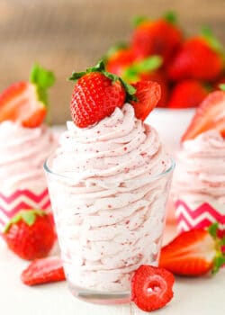 Image of Strawberry Whipped Cream in glass