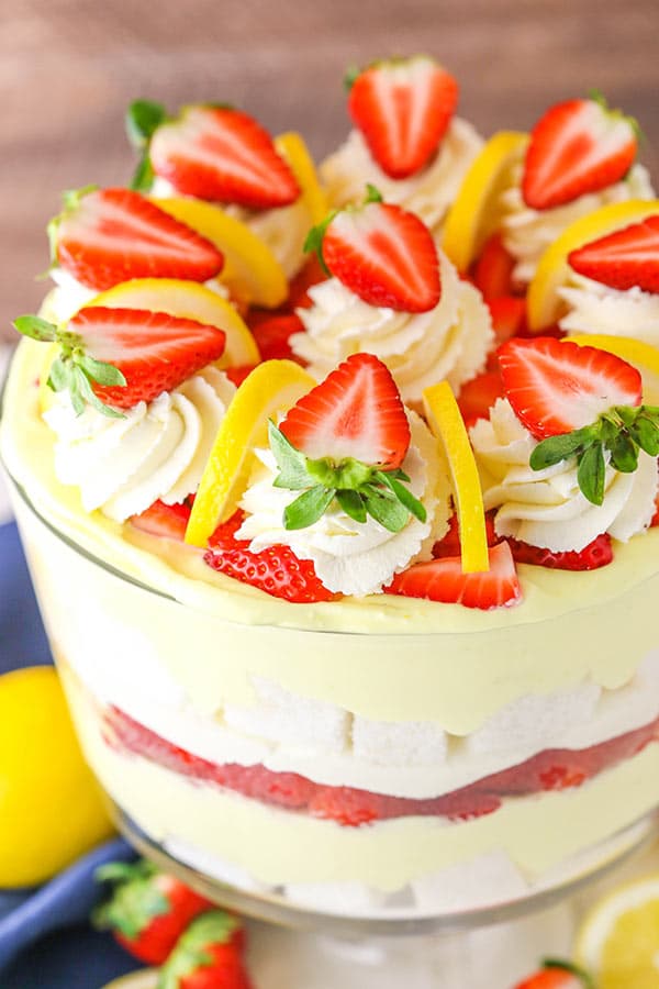 Lemon Strawberry Trifle