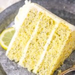 slice of lemon poppyseed cake