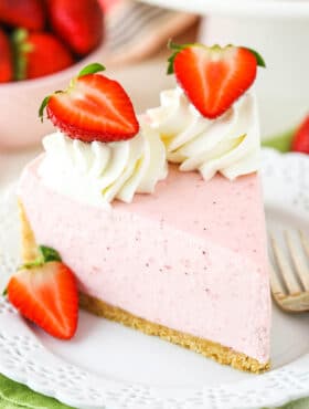 No Bake Strawberry Cheesecake image