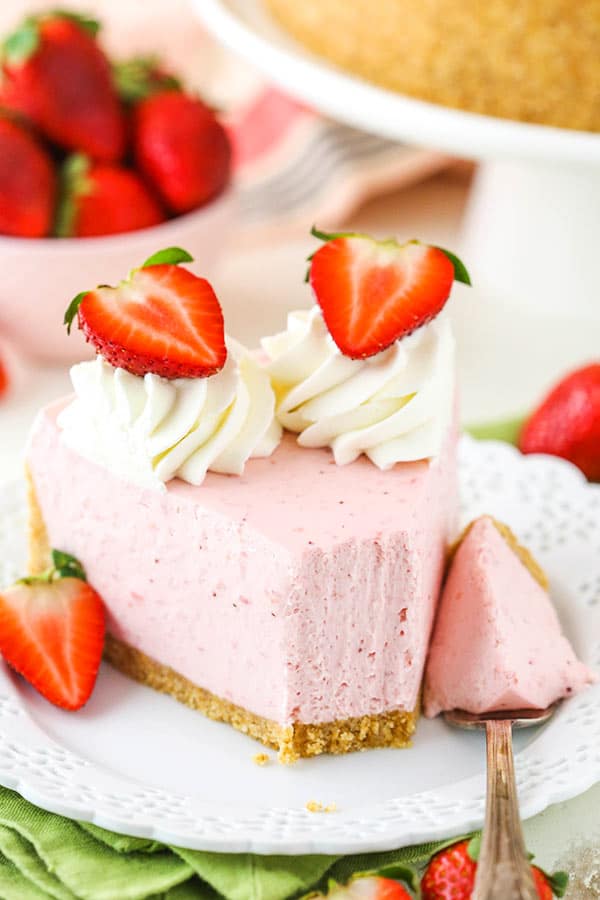 cheesecake with a bite taken out