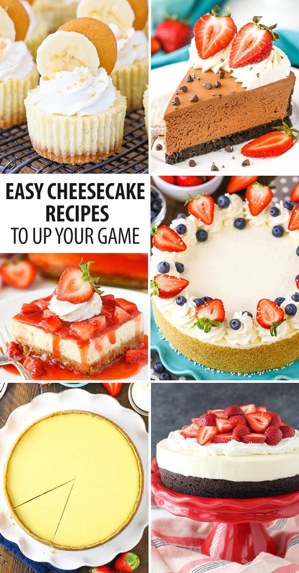 Easy cheesecake recipes collage