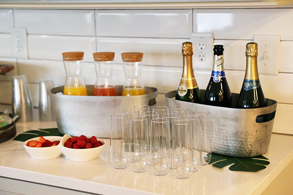 The Mimosa Bar for the Adults at Ashton and Brooks' Birthday Party