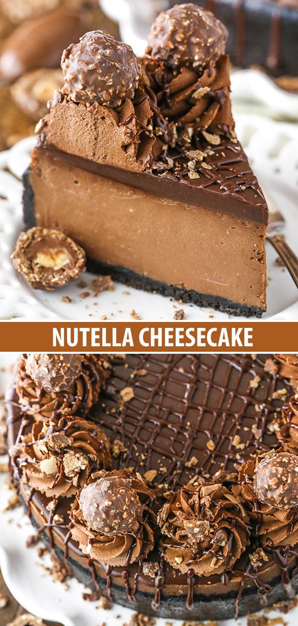 nutella cheesecake collage