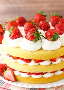Picture of a strawberry shortcake cake