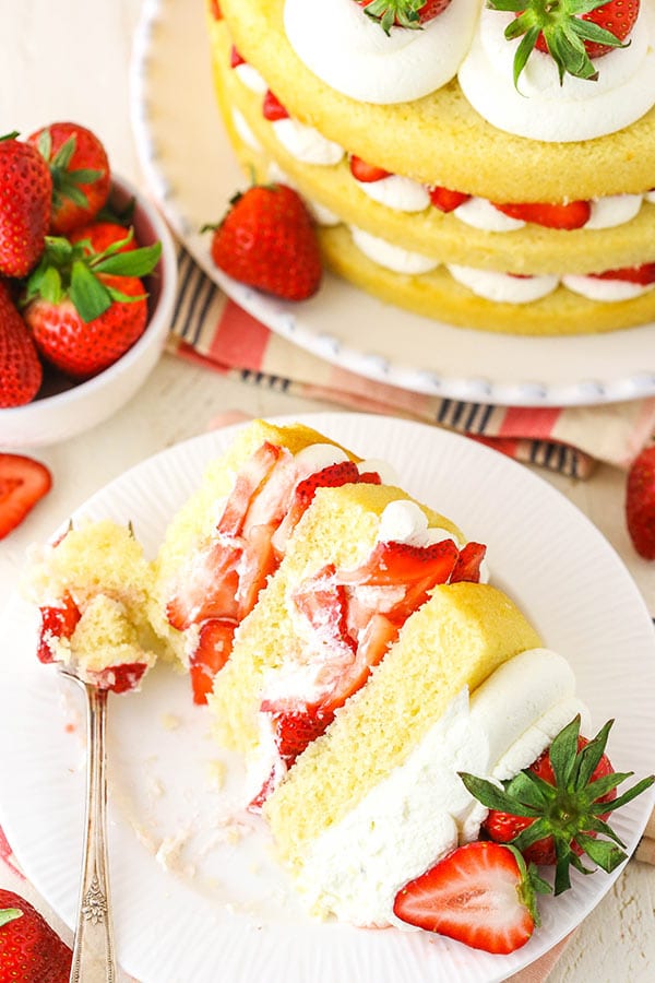 cake with a bite taken out