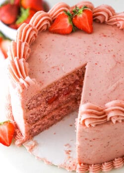 Full image of Homemade Fresh Strawberry Cake