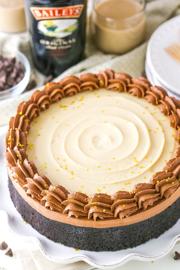 No Bake Baileys Chocolate Cheesecake