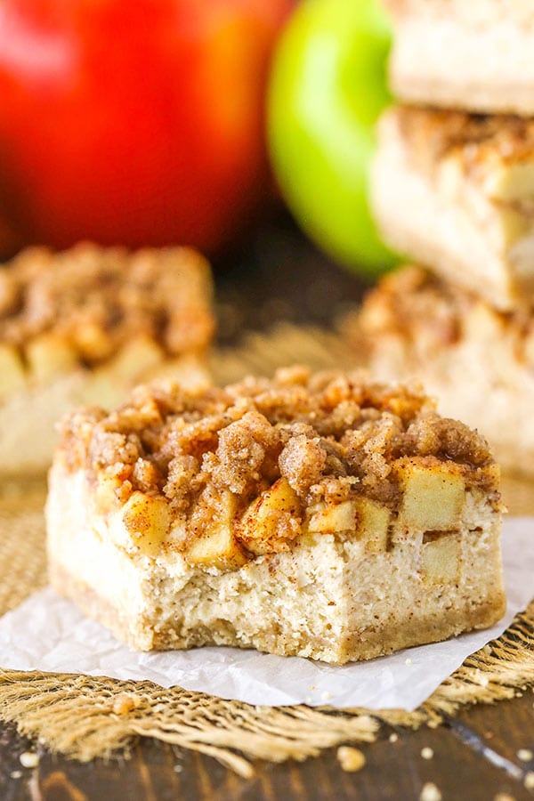 Apple Streusel Cheesecake Bars Easy Thanksgiving Apple Dessert