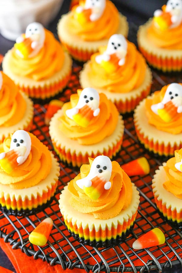 Candy Corn Cheesecakes