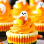Mini Candy Corn Cheesecakes | Fun & Easy Halloween Food Idea