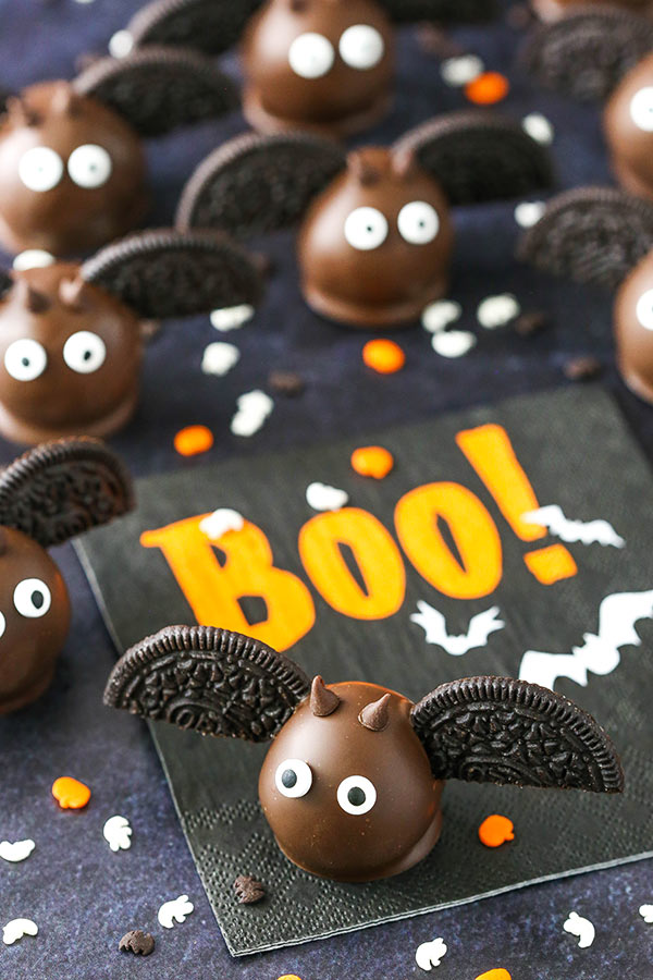 Bat Oreo Cookie Balls Fun Easy Halloween Party Food Idea