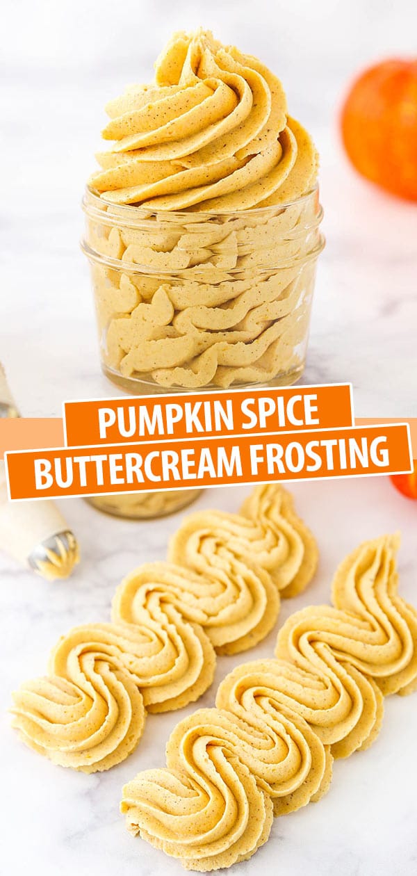 Pumpkin spice buttercream photo Pinterest collage