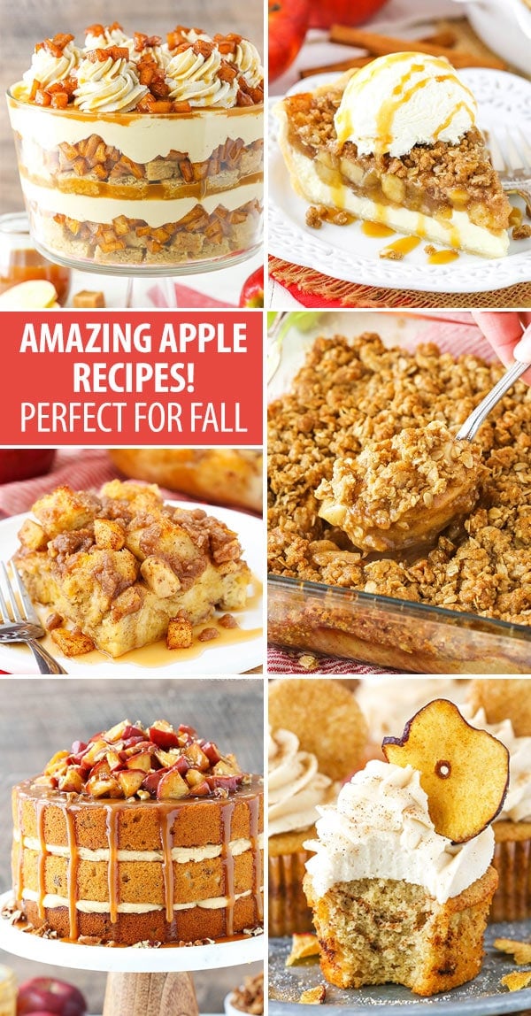 collage of apple recipes for fall