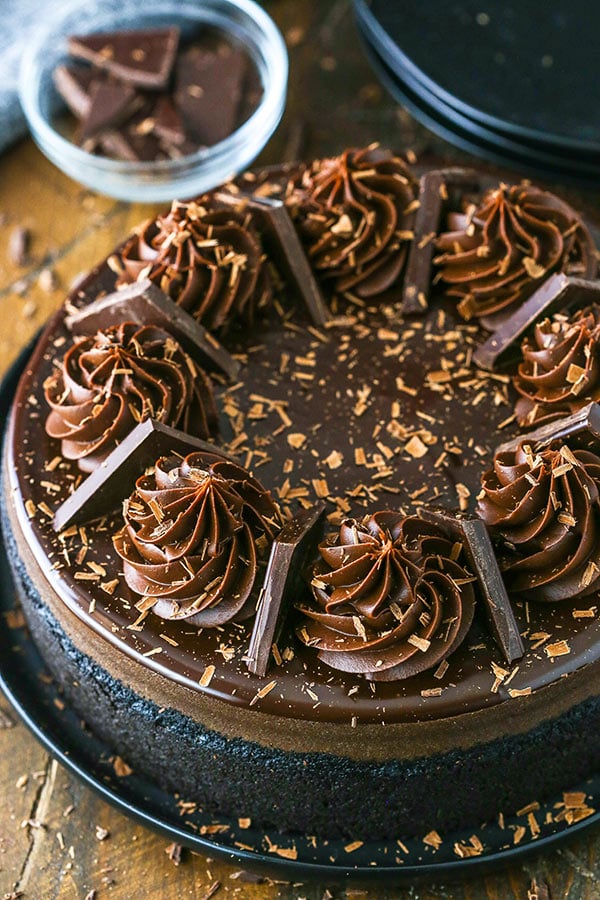 full dark chocolate cheesecake