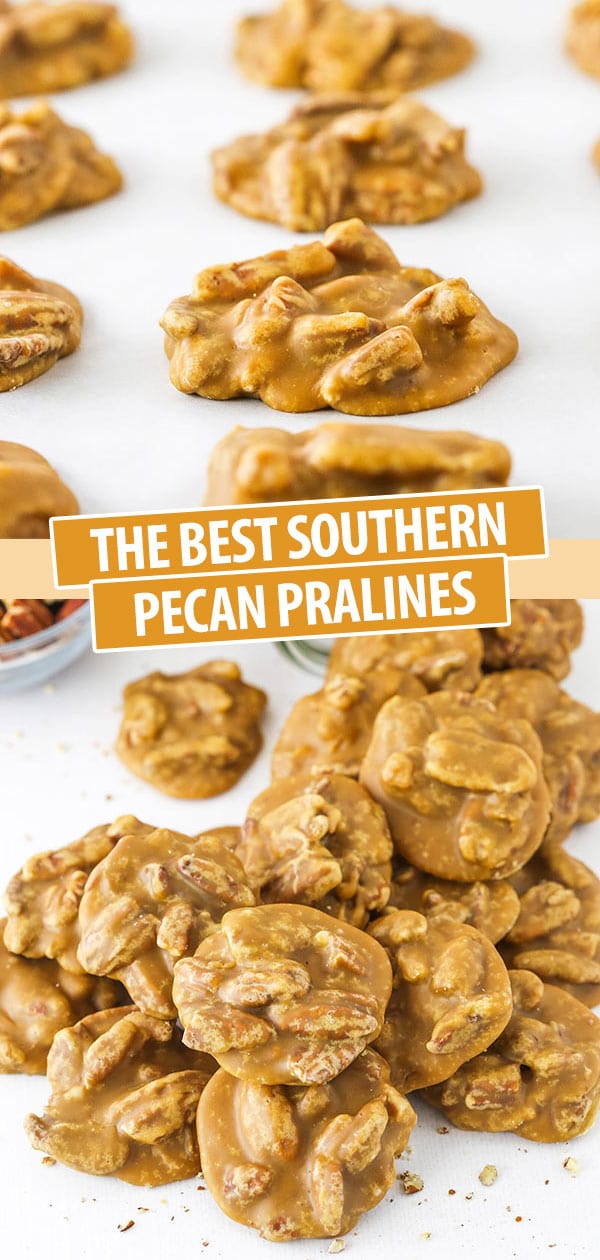 collage of The Best Southern Pecan Pralines Pinterest