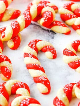 Picture of candy cane cookies