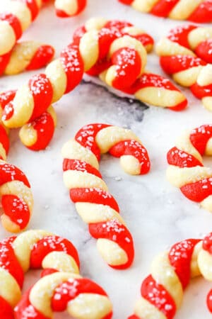 Picture of candy cane cookies